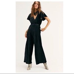 NWT Free People MINKPINK Black Velvet Jumpsuit